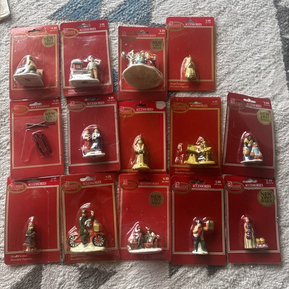 Other - Vintage 1995-97 Dickens Collectables Accessories Christmas Village Lot of 14